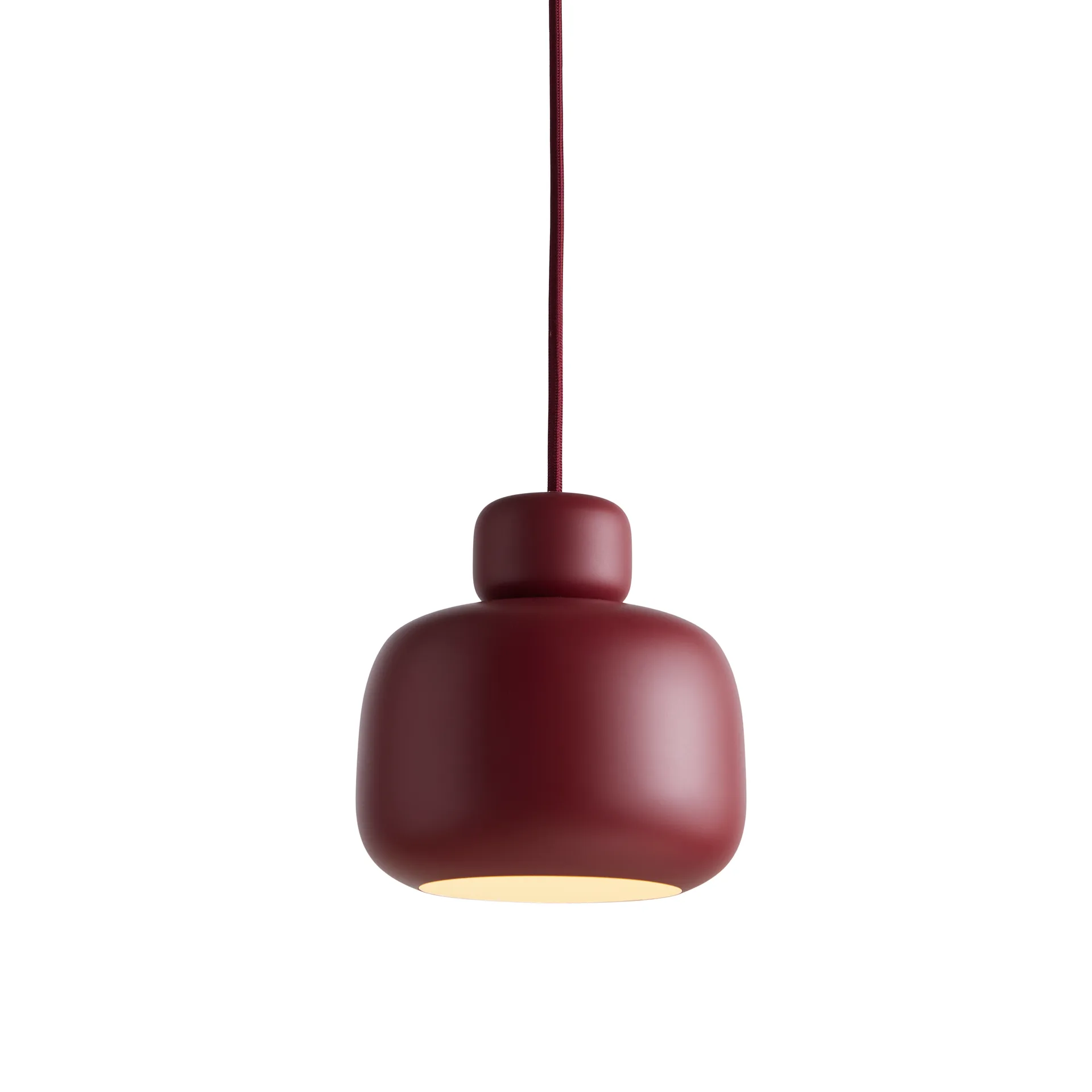 Stone taklampe small, Deep red Woud