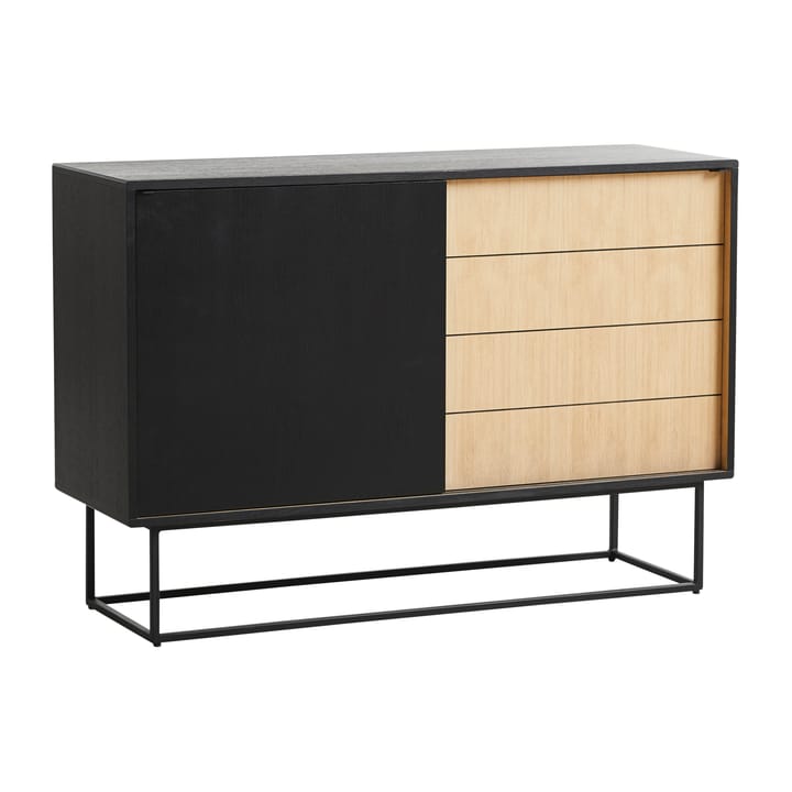 Virka sideboard, høy 120 cm - Svart - eik - Woud