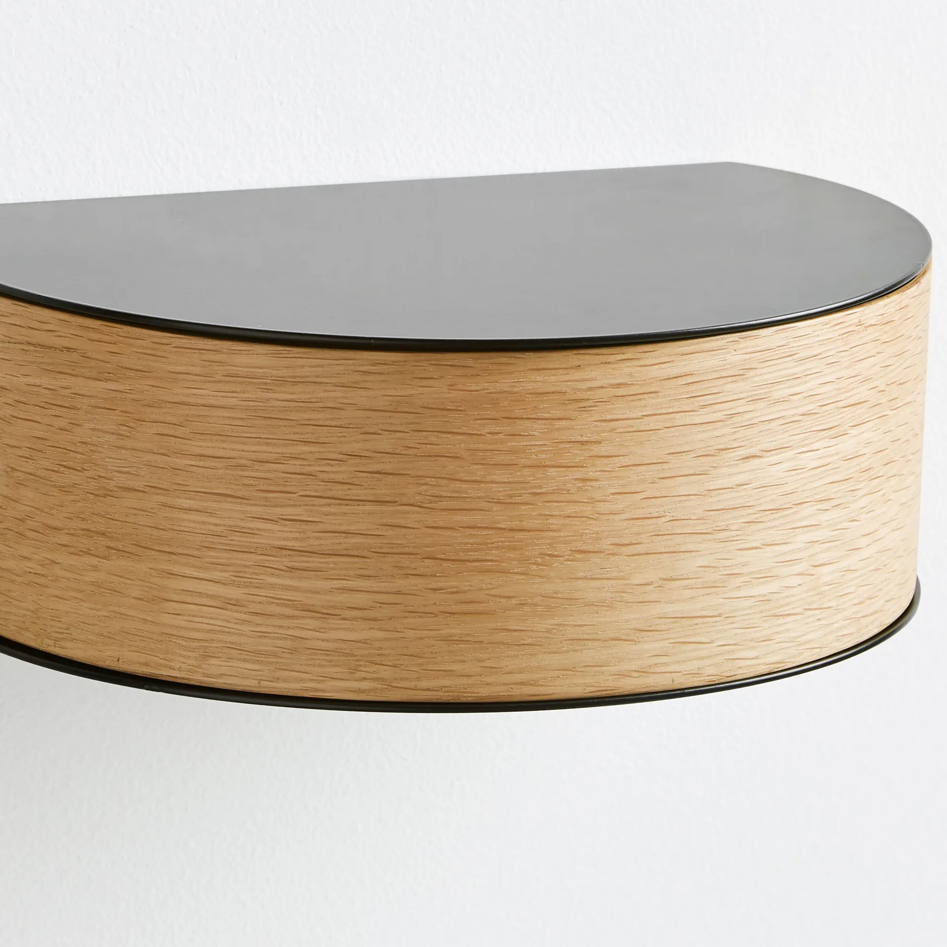 Wallie hylle, svart, eik Woud