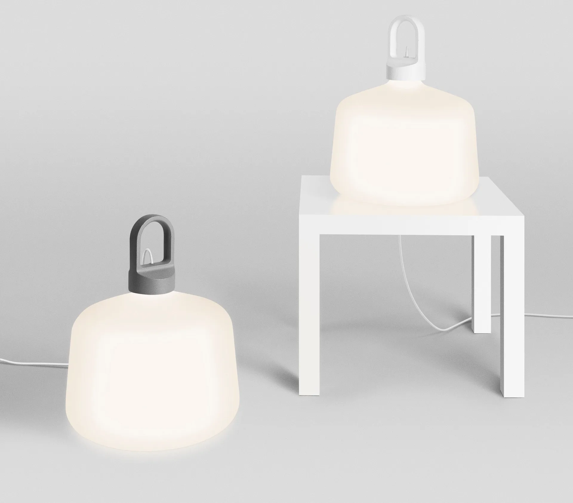 Bottle lampe, bord/gulv hvit Zero Interiör