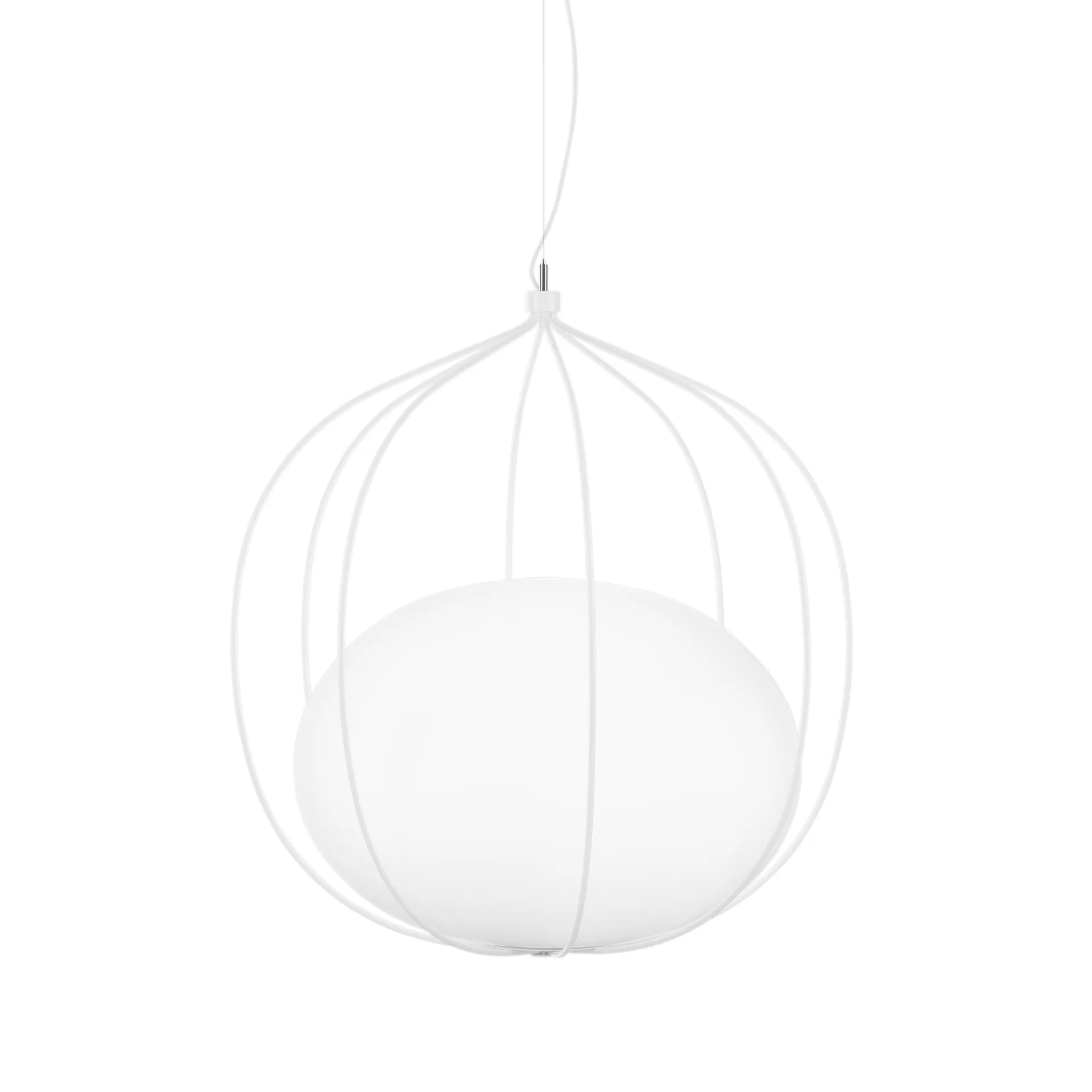 Hoop pendel, hvit, indre kuppel matt opalglass Zero Interiör