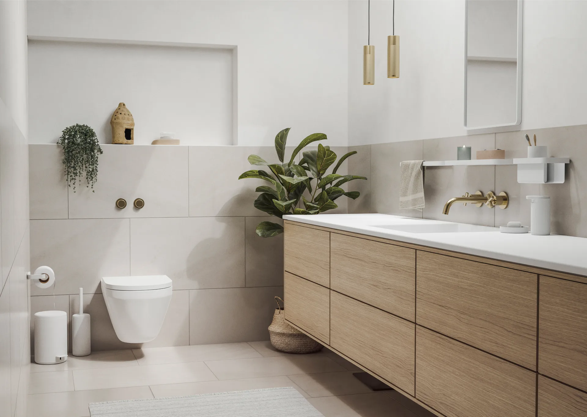 RIM dusjhylle høy 11 x 22 cm, White Zone Denmark