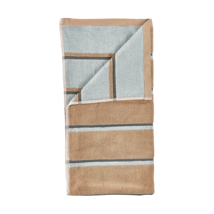Sauna Håndkle - Camel-ice blue-olive green, 50x100 cm - Zone Denmark