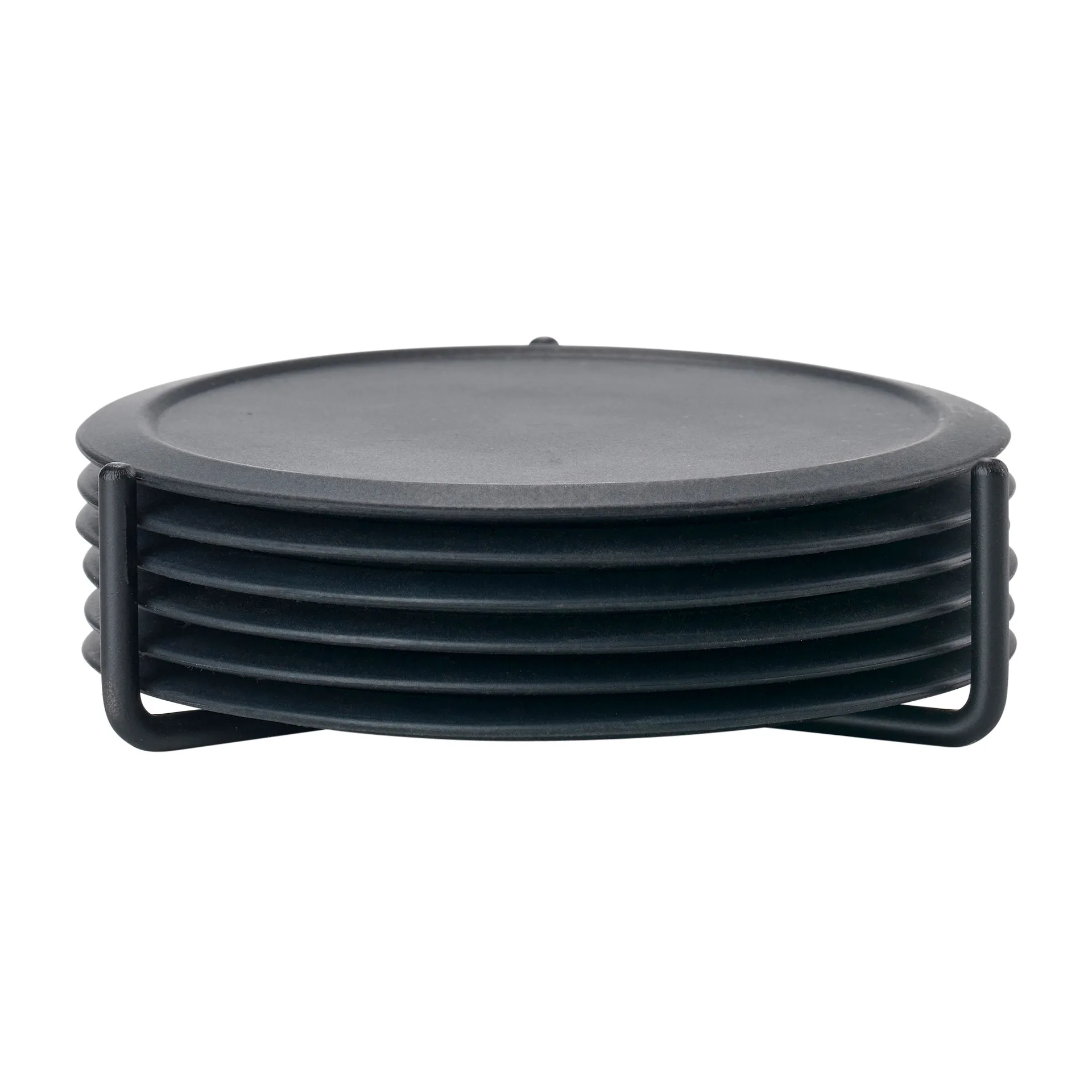 Singles glassunderlag 6-pack med beholder, Black Zone Denmark