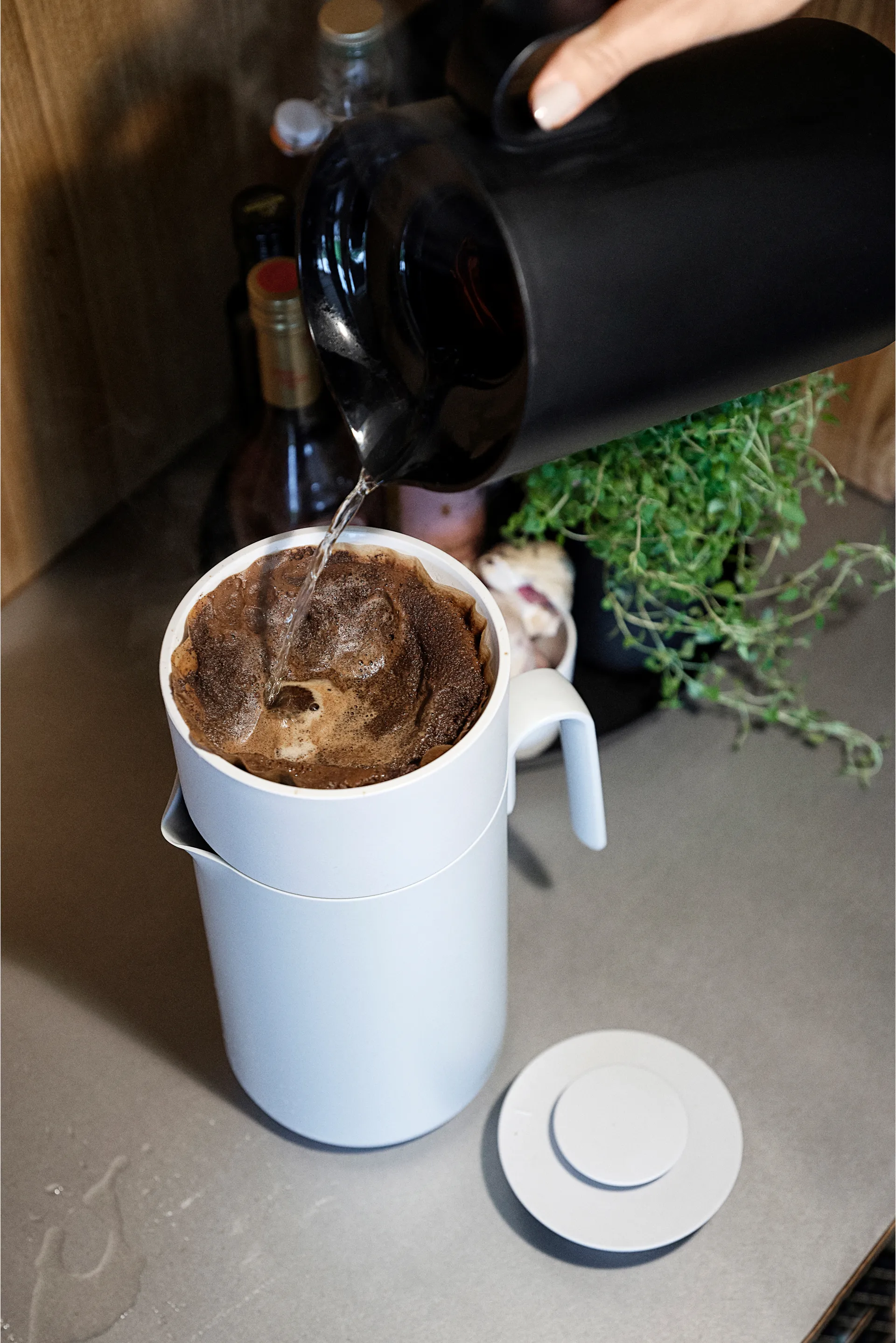 Singles kaffefilter til termokanne, Warm grey Zone Denmark