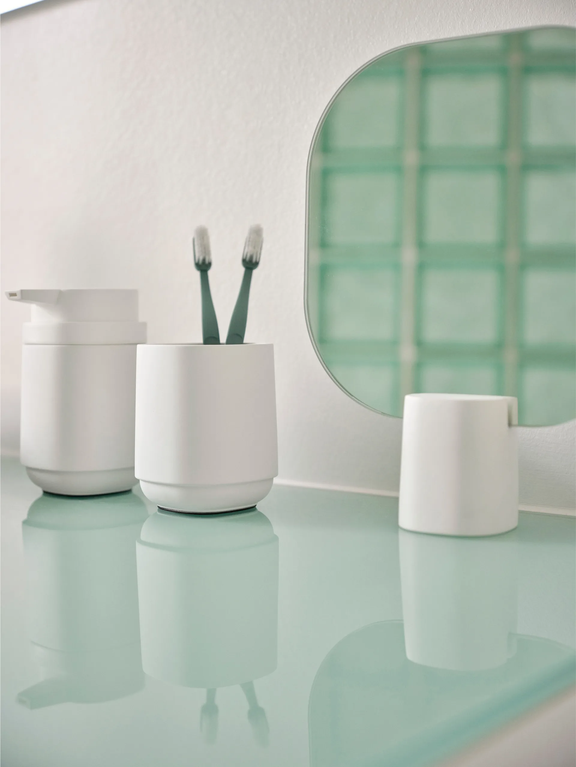 Time tannbørstekopp 9,8 cm, White Zone Denmark