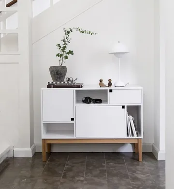 Citti 6 x 3 skap - White, eikestativ mattlakkert - Zweed