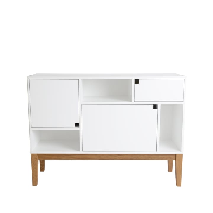 Citti 6 x 3 skap - White, eikestativ mattlakkert - Zweed