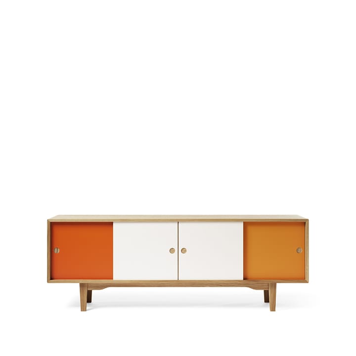 Moodi 180 sideboard - Oransje/hvit, eikestamme - Zweed