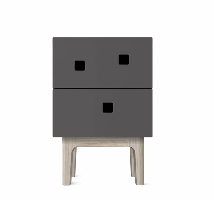 Peep S1 nattbord - slate grey, hvitpigmentert eik - Zweed